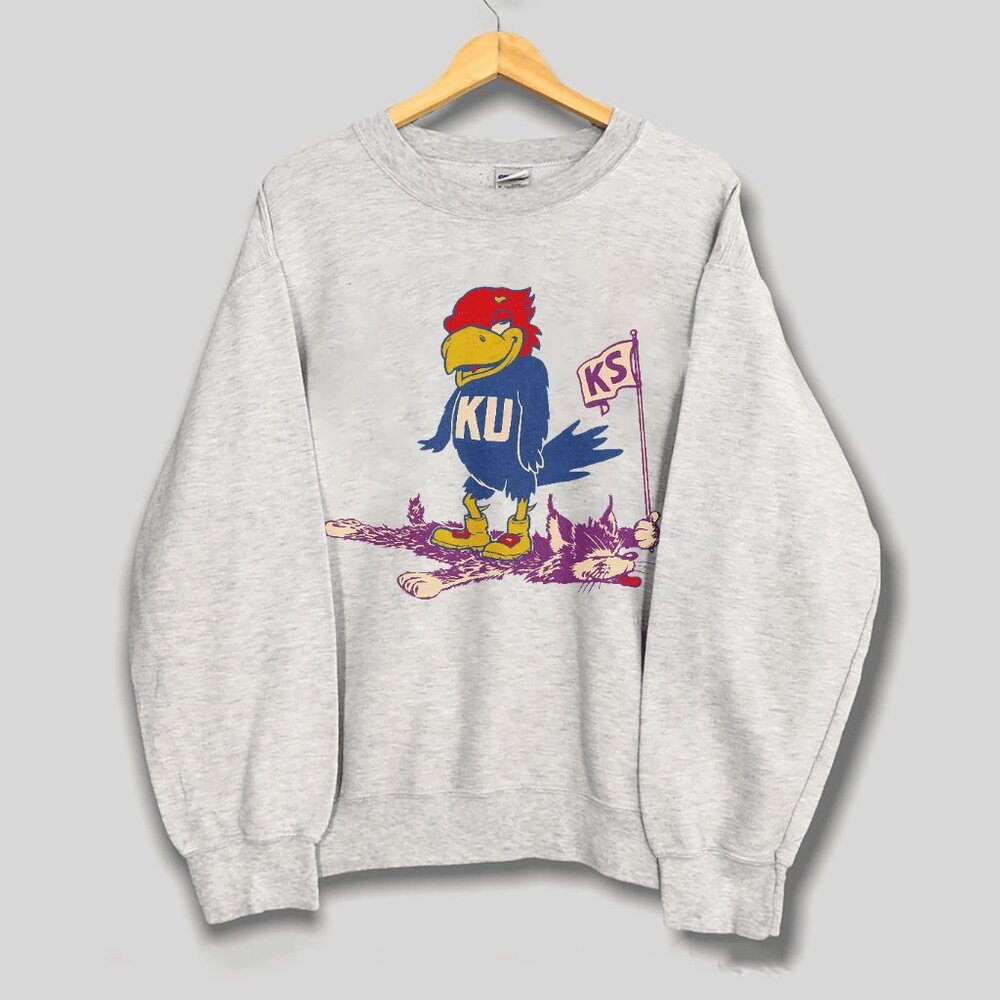 Vintage Kansas Jayhawks KU Jayhawks Shirt, Retro University of Kansas Sweatshirt